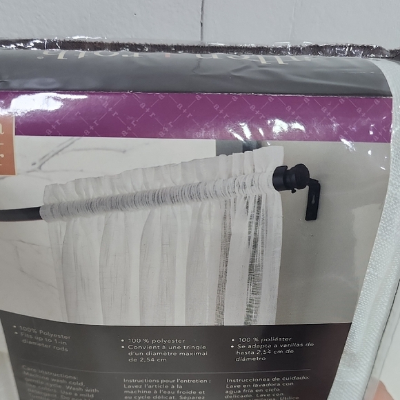 Allen + Roth White Rod Pocket Panel - Picture 6 of 6